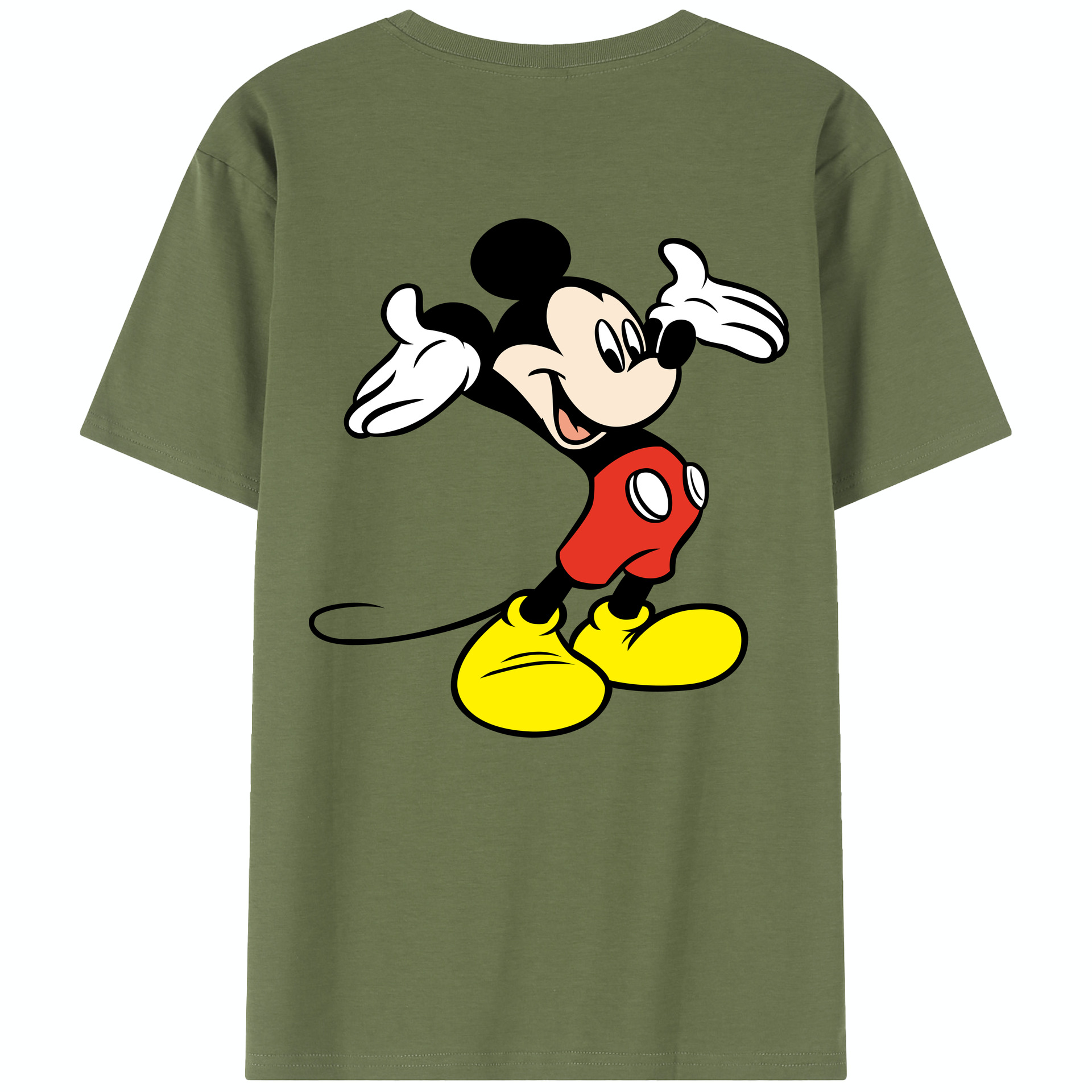 （画像用） ミッキーマウス Mickey Mouse 綿100％半袖Tシャツ（背面プリント）